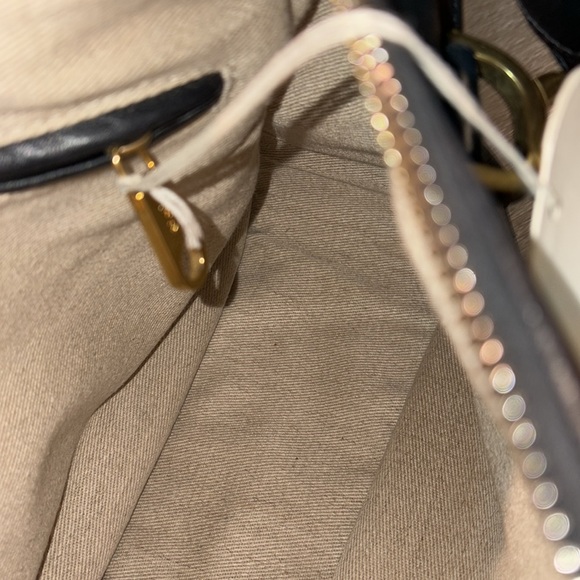 Rare CHLOÉ BLACK BRASS Hardware Marcie textured-LEATHER SHOULDER TOTE - Picture 9 of 13